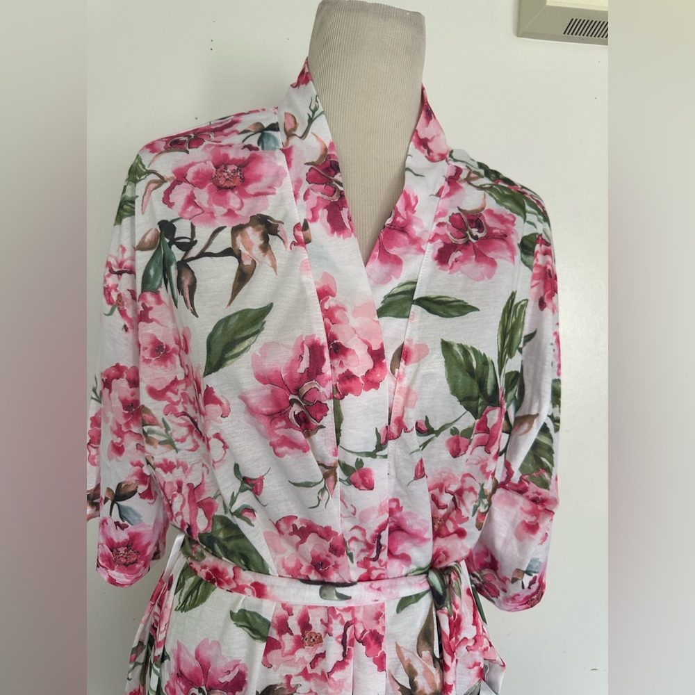 Show Me Your Mumu Brie Robe Garden of Blooms lightweight feminine robe size 0/S - Picture 4 of 10